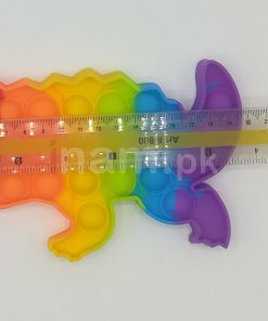 Crocodile Shape Push Bubble Pop It Toy Size