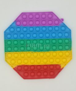 Diagonal Shape Multicolored Silicone Antistress Pop It Toy