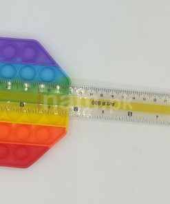Diagonal Shape Push Bubble Fidget Sensory Toy Size