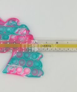 Unicorn Shape Pop It Fidget Toy Size