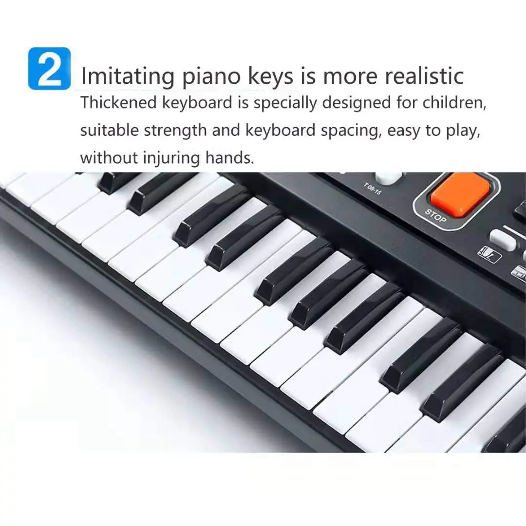 BigFun 61 Keys BF-630A1 Electronic Piano Keyboard with LED Display & Microphone - Image 3