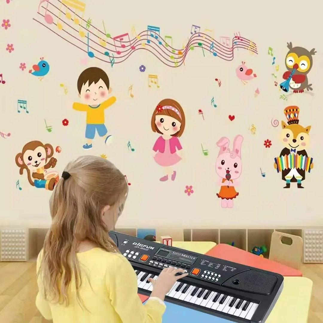 BigFun 61 Keys BF-630A1 Electronic Piano Keyboard with LED Display & Microphone - Image 4