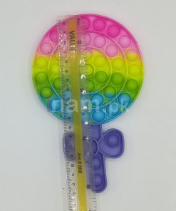 Cute Lollipop Shape Pop It Toy Size