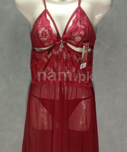 Net Cotton Short Nighty For Women Mehrun