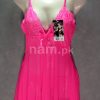 Open Sexy Transparent Nightwear Dress Pink
