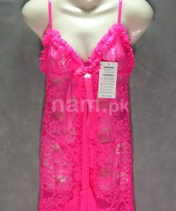 Strappy Lace Nightdress Pink