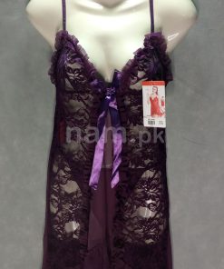Strappy Lace Nightdress Purple