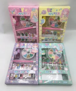 Kid-Friendly Nail Art Set with Polish and Glitters