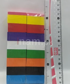 50 Pcs Colorful Wooden Domino Set