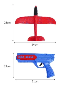 Foam Airplane Launcher Gun Toy Size