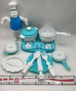 Kids Chef Kitchen Play Set with Stove & Utensils Size