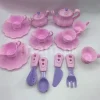 Kids Tea Set with Play Food Utensils
