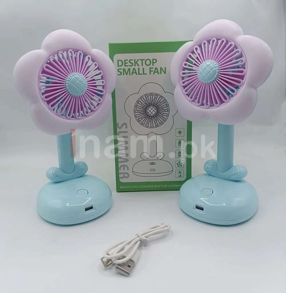 Rechargeable 2 in 1 Portable Small Fan with Light (1)