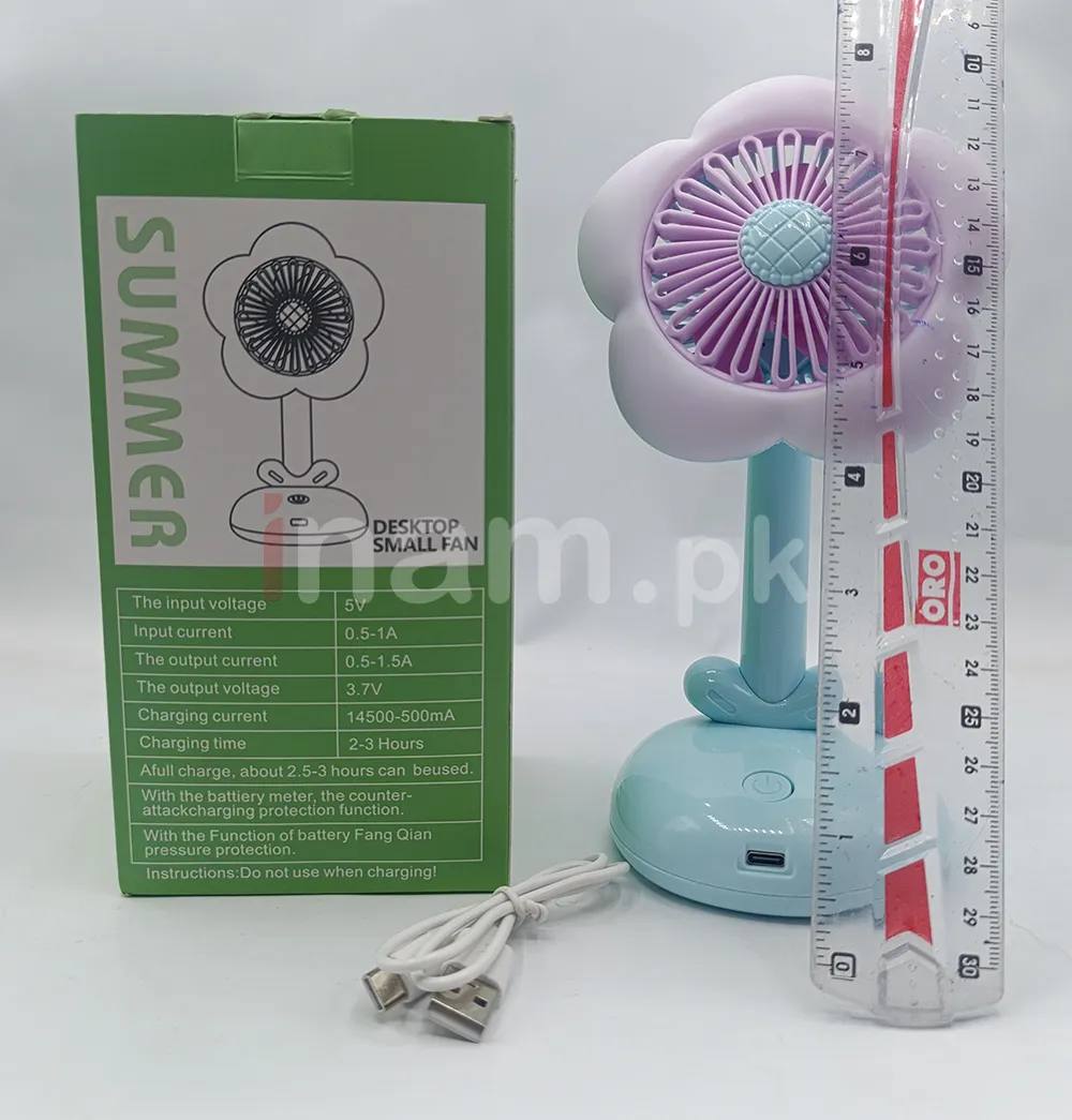 Rechargeable 2 in 1 Portable Small Fan with Light (3)