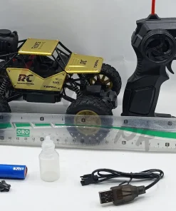 Metal RC Rock Crawler Off-Road Climbing Car with Smoke Effect & LED Light