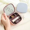 Mini Portable Cosmetic & Jewelry Organizer with Mirror