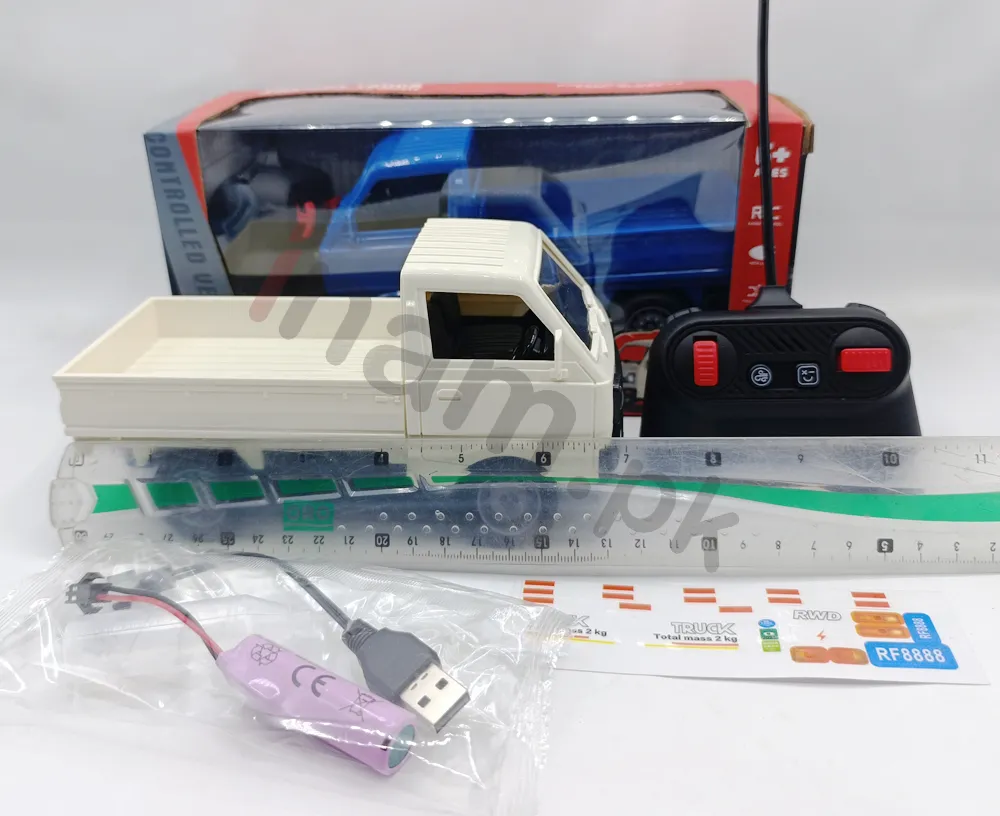 Rechargeable RC Pickup Truck with LED Lights & Smoke