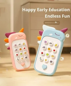 Unicorn Baby Silicone Learning Phone Toy with Music & Lights